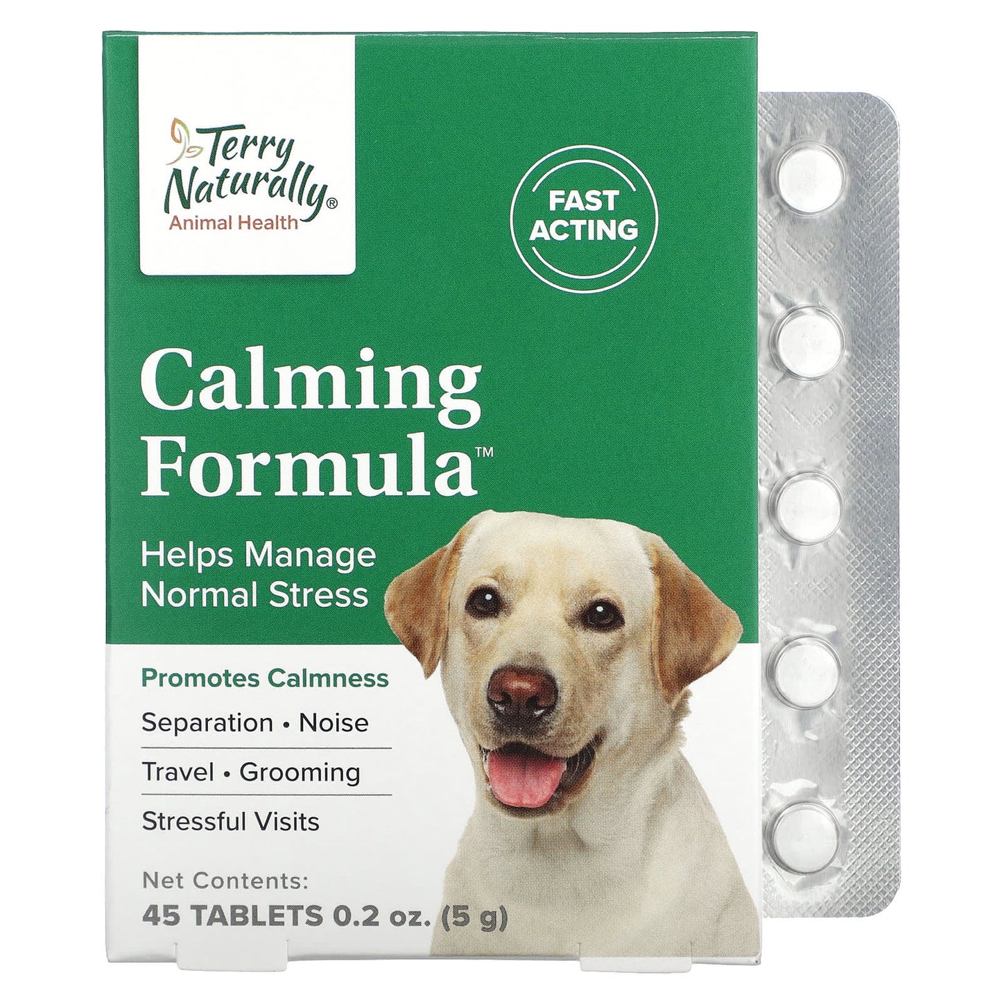 Terry Naturally-Calming Formula-For Dogs-45 Tablets-0.2 oz (5 g)