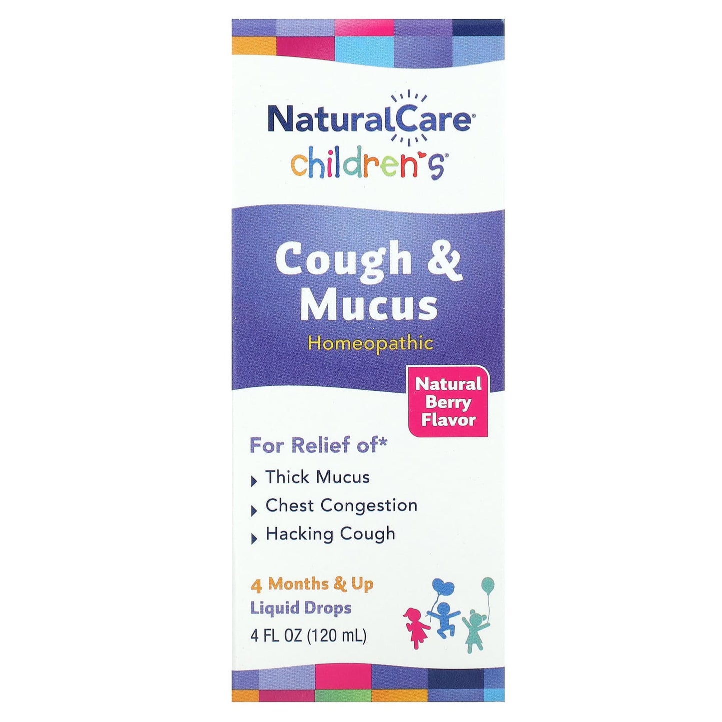 NaturalCare-Children's Cough & Mucus-4 Months & Up-Natural Berry-4 fl oz (120 ml)