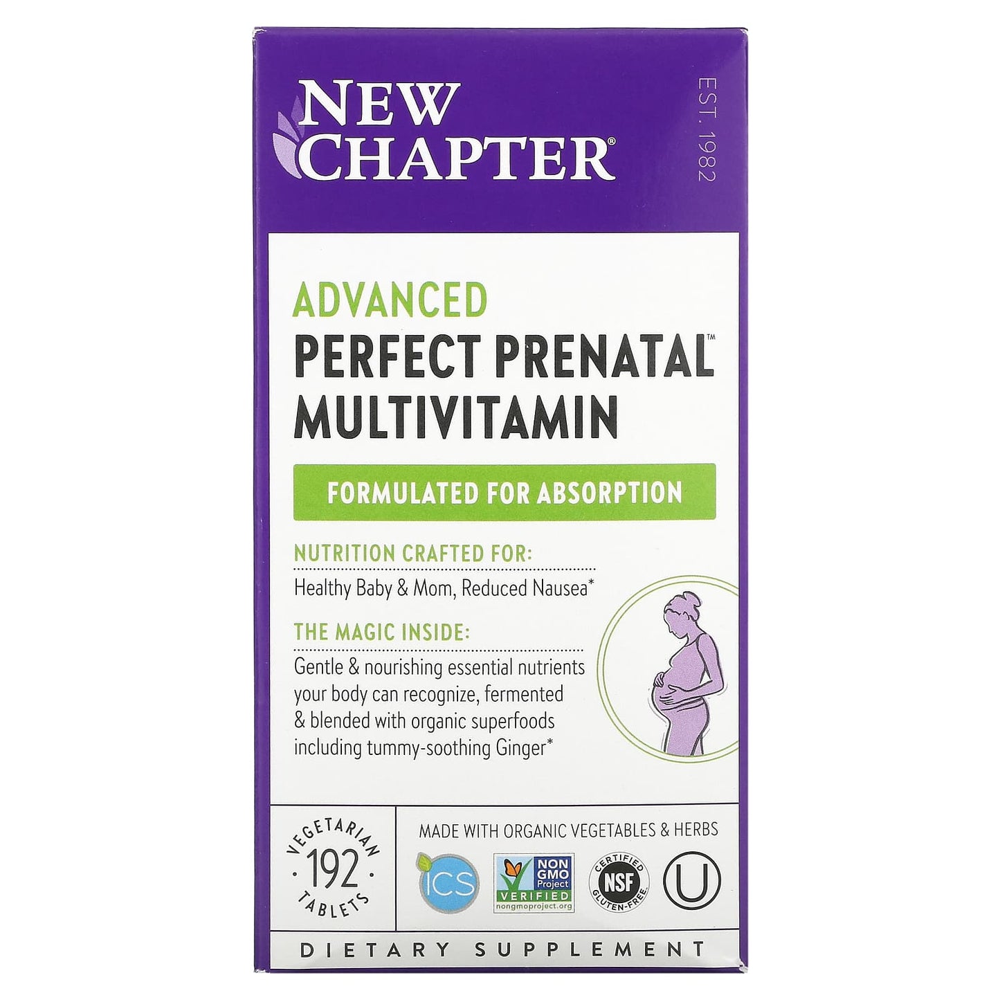 New Chapter-Advanced Perfect Prenatal Multivitamin-192 Vegetarian Tablets