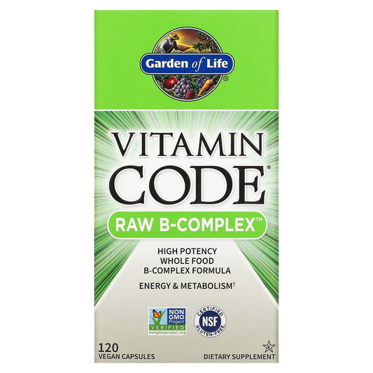 Garden of Life-Vitamin Code-RAW B-Complex-120 Vegan Capsules