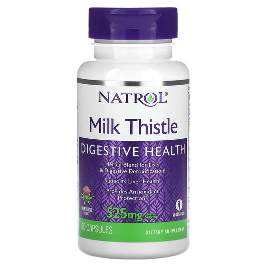 Natrol-Milk Thistle-525 mg-60 Capsules (262.5 mg per Capsule)