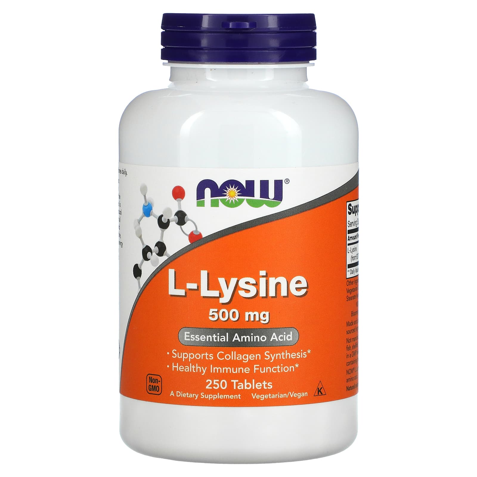 NOW Foods-L-Lysine-500 mg-250 Tablets