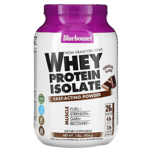 Bluebonnet Nutrition-Whey Protein Isolate-Chocolate-2 lbs (924 g)