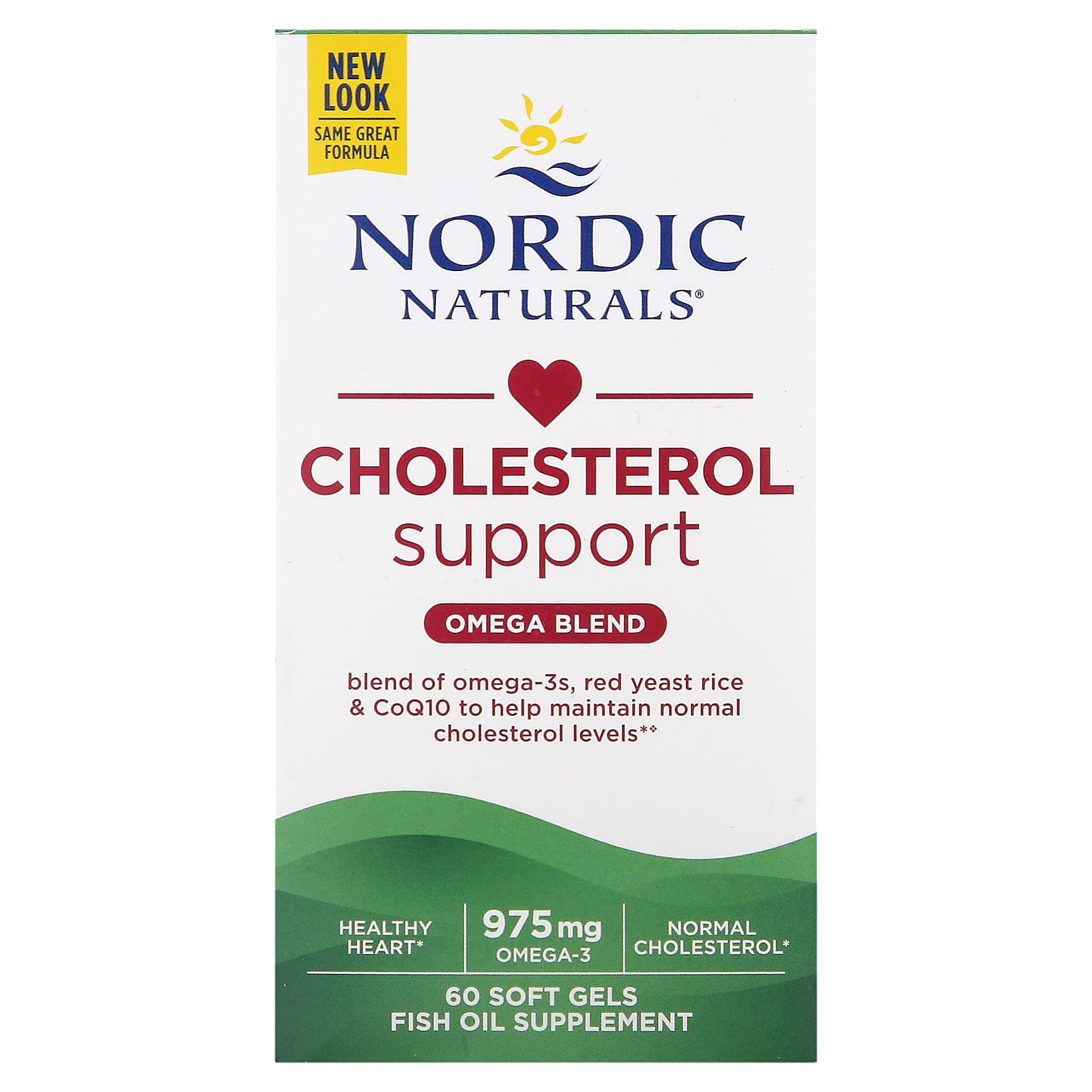 Nordic Naturals-Cholesterol Support-Omega Blend-975 mg-60 Soft Gels (325 mg Per Soft Gel)