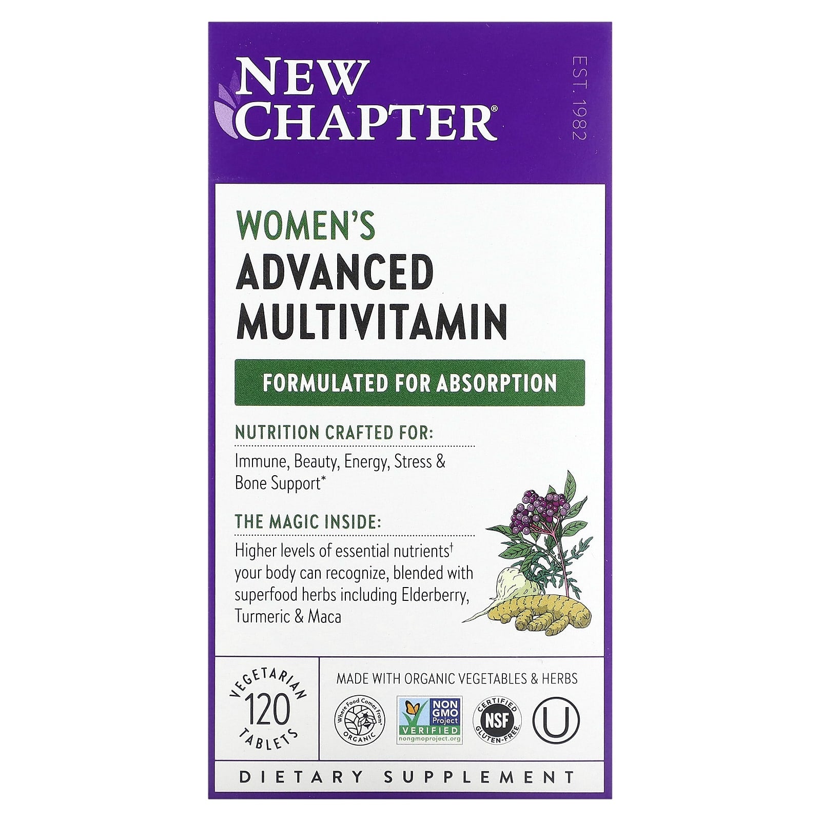 New Chapter-Women's Advanced Multivitamin-120 Vegetarian Tablets