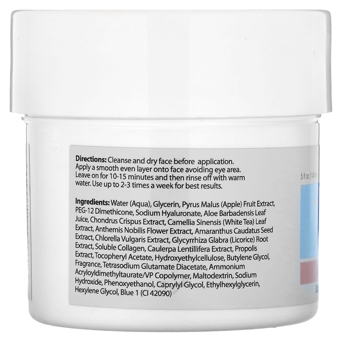 Advanced Clinicals, Hyaluronic Acid, Moisturizing Gel Beauty Mask, 5 fl oz (148 ml)