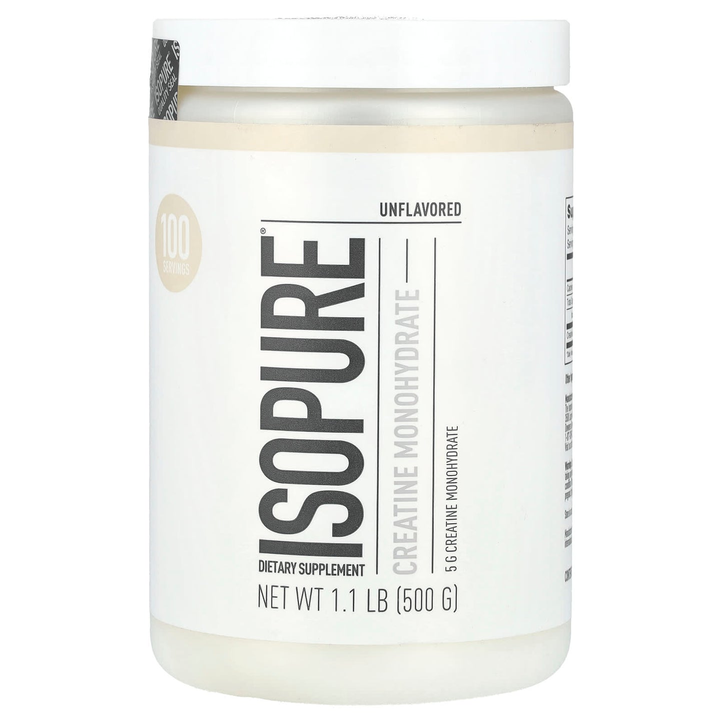 Isopure-Creatine Monohydrate-Unflavored-1.1 lb (500 g)