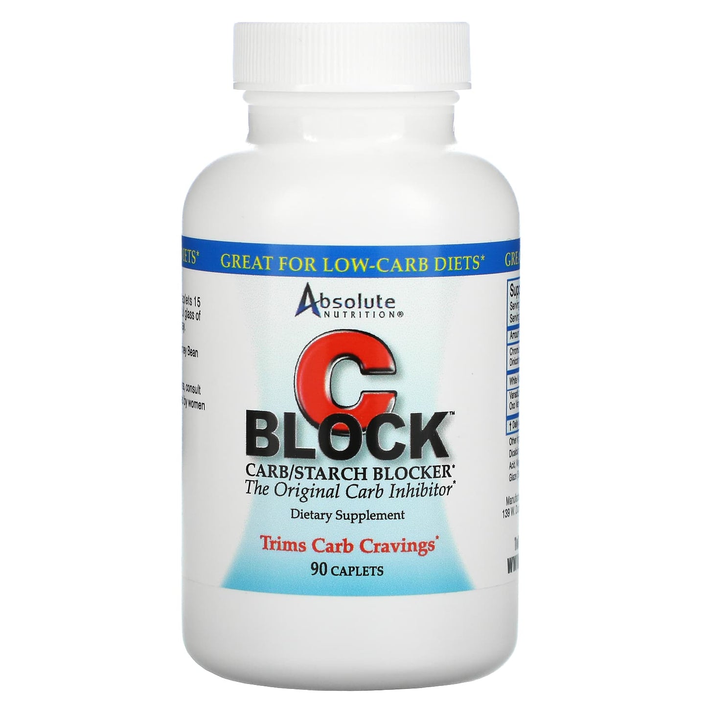 Absolute Nutrition, CBlock, Carb/Starch Blocker, 90 Caplets