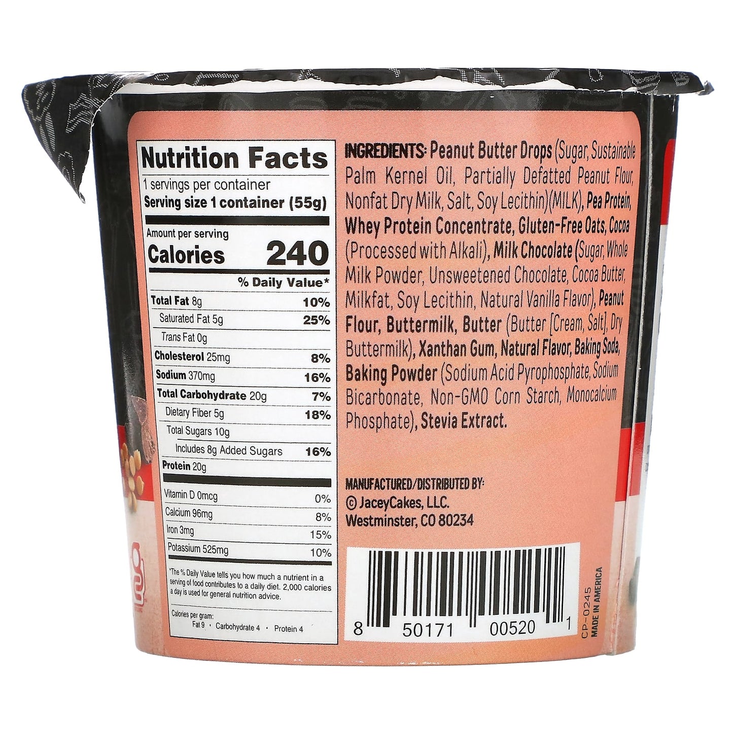 FlapJacked, Mighty Muffin, Chocolate Peanut Butter, 1.94 oz (55 g)