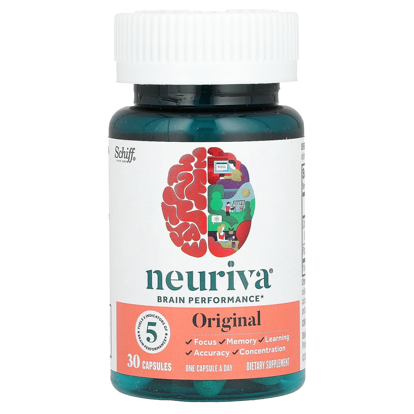 Schiff, Neuriva Brain Performance, Original, 30 Capsules