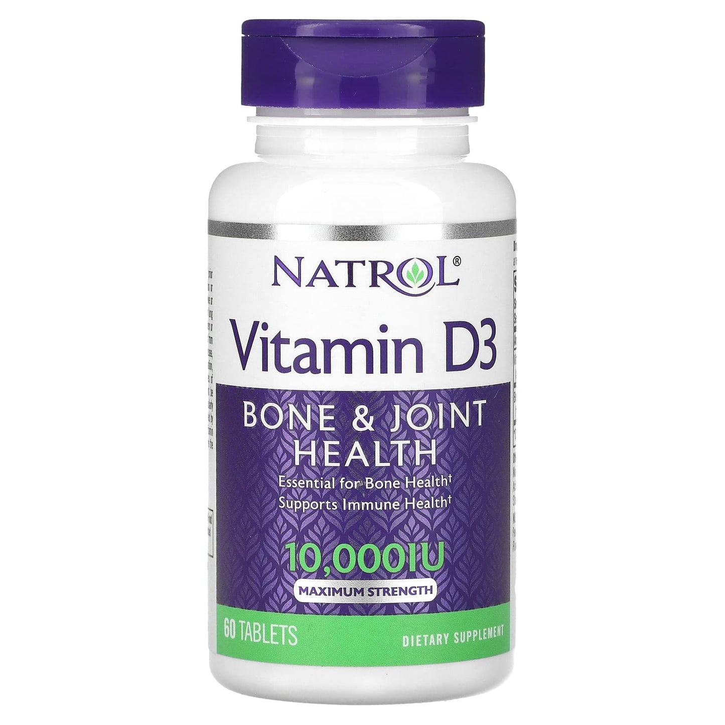 Natrol-Vitamin D3- Bone & Joint Health-Maximum Strength-10,000 IU-60 Tablets