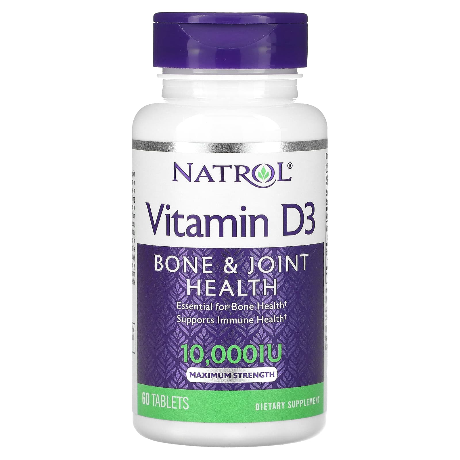 Natrol-Vitamin D3- Bone & Joint Health-Maximum Strength-10,000 IU-60 Tablets