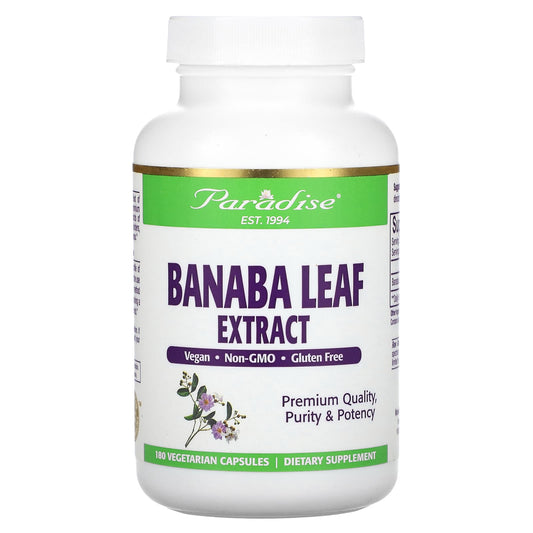 Paradise Herbs-Banaba Leaf Extract-180 Vegetarian Capsules