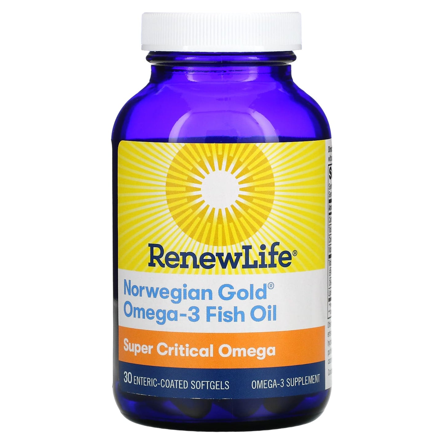 Renew Life, Norwegian Gold Omega-3 Fish Oil, 950 mg, 30 Enteric-Coated Softgels