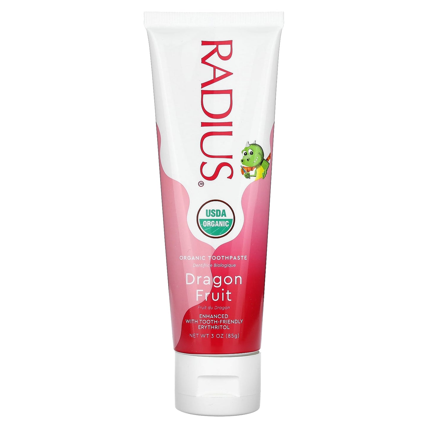 RADIUS-Organic Toothpaste-6 Months and Up-Dragon Fruit-3 oz (85 g)