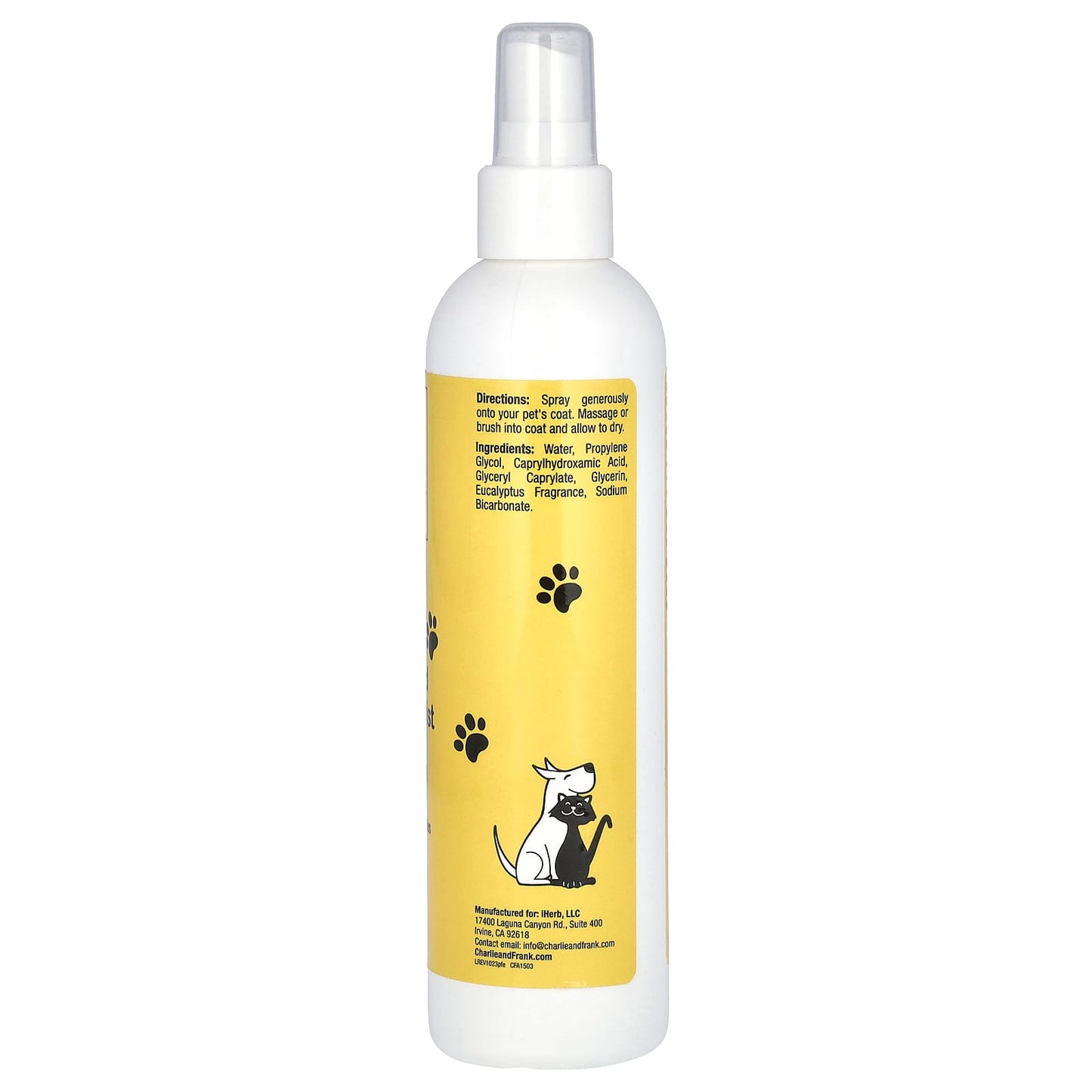 Charlie and Frank, Pet Smell Good Grooming Mist, Eucalyptus, 8 fl oz (237 ml)