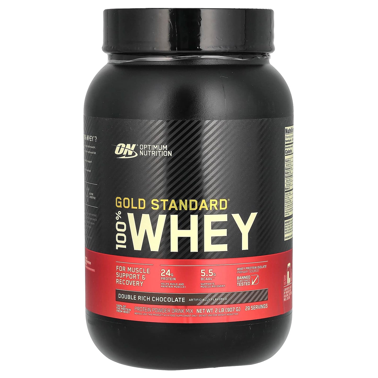 Optimum Nutrition-Gold Standard 100% Whey-Double Rich Chocolate-2 lb (907 g)