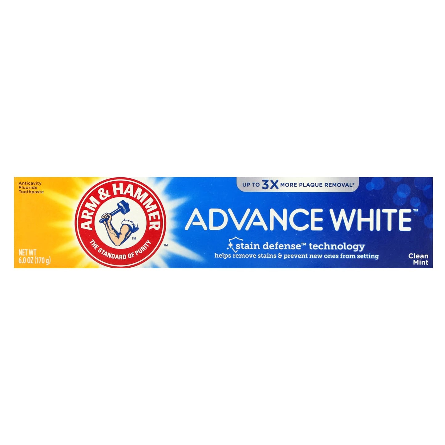 Arm & Hammer, AdvanceWhite, Anticavity Fluoride Toothpaste, Clean Mint, 6 oz (170 g)