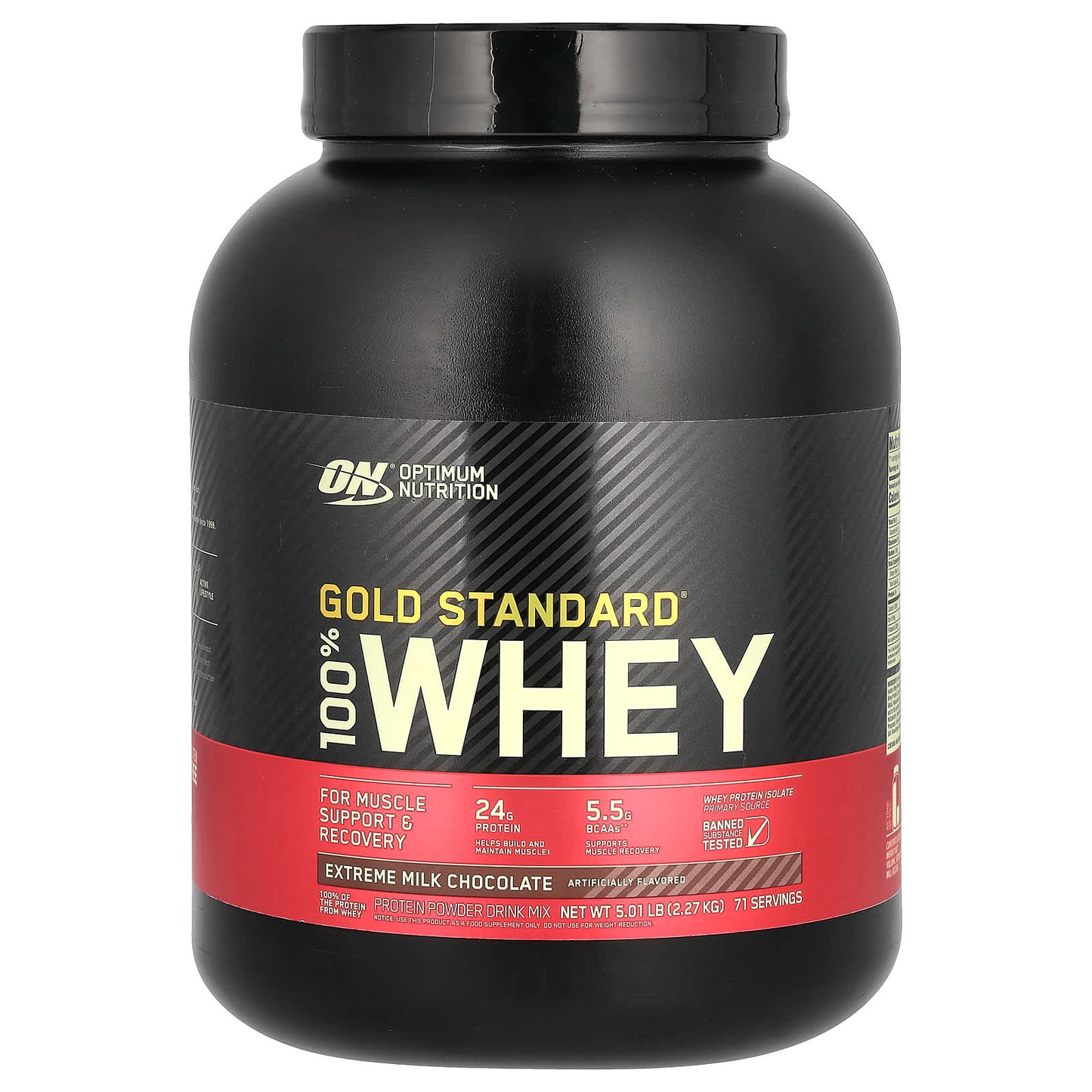 Optimum Nutrition-Gold Standard 100% Whey-Extreme Milk Chocolate-5.01 lb (2.27 kg)