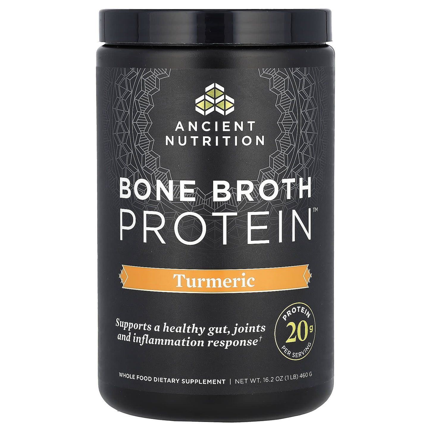 Ancient Nutrition-Bone Broth Protein-Turmeric-1 lb (460 g)