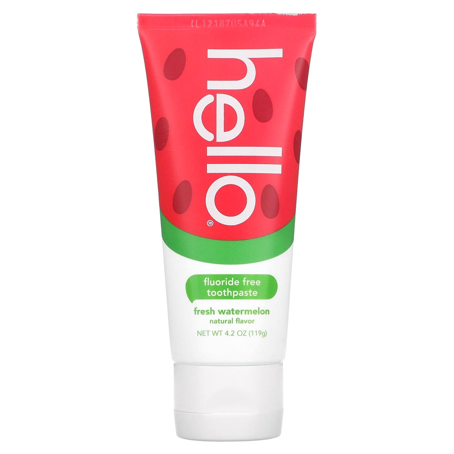 Hello-Kids-Fluoride Free Toothpaste-Fresh Watermelon-4.2 oz (119 g)