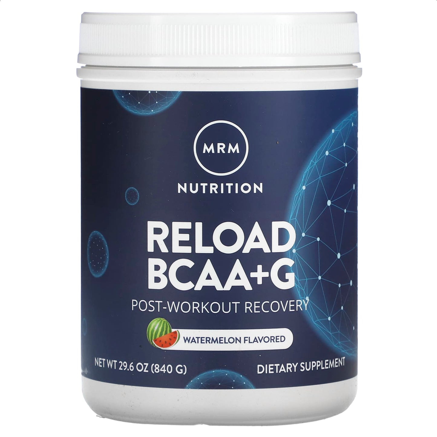 MRM Nutrition-Reload BCAA+G-Post-Workout Recovery-Watermelon-29.6 oz (840 g)