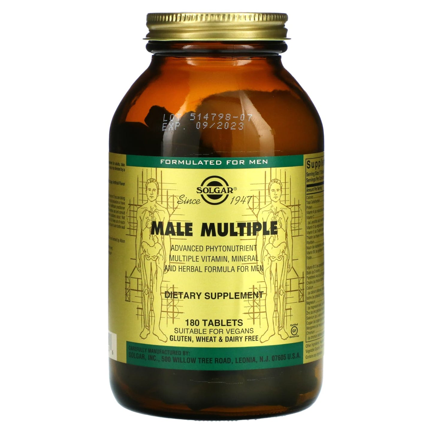 Solgar-Male Multiple-180 Tablets