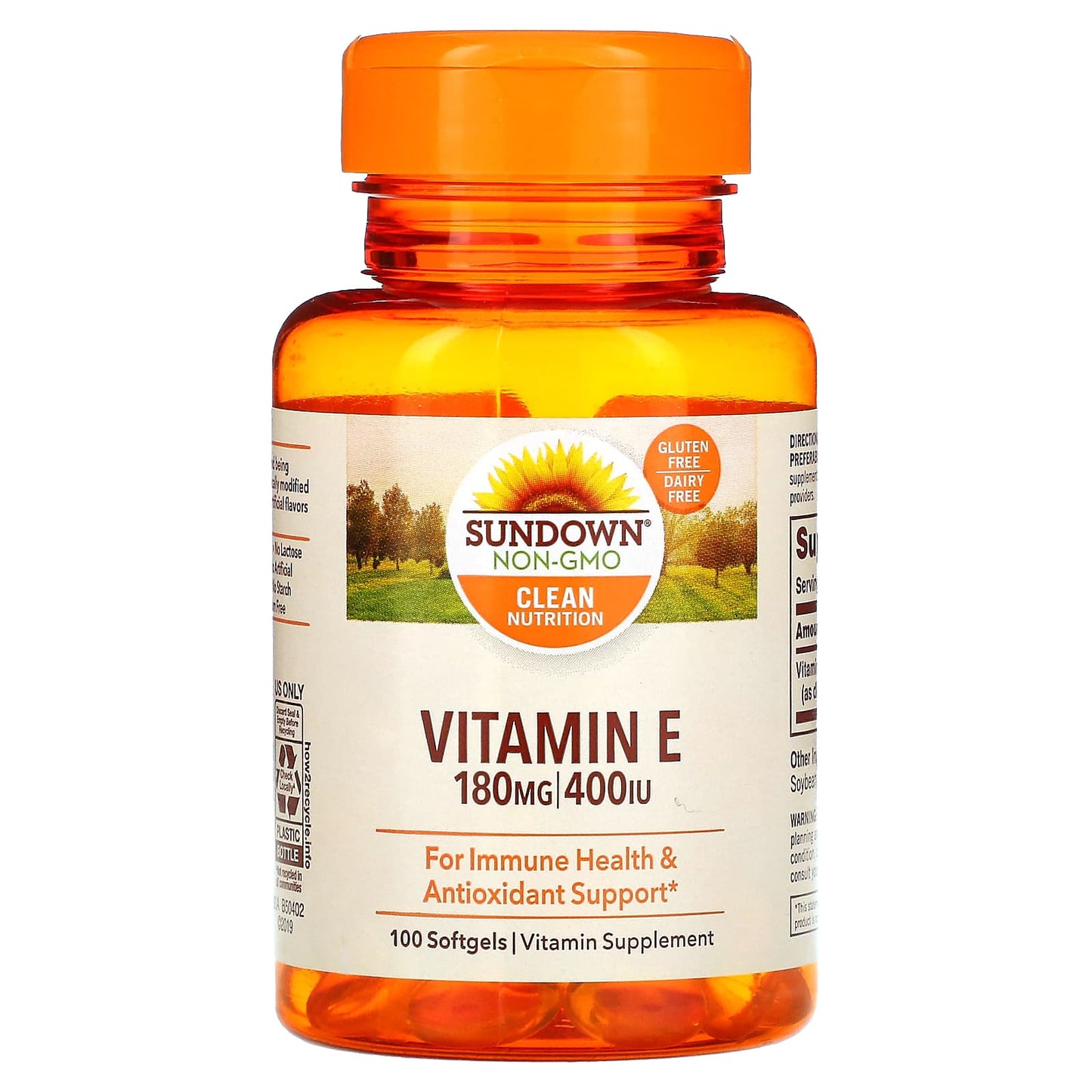 Sundown Naturals-Vitamin E-180 mg (400 IU)-100 Softgels