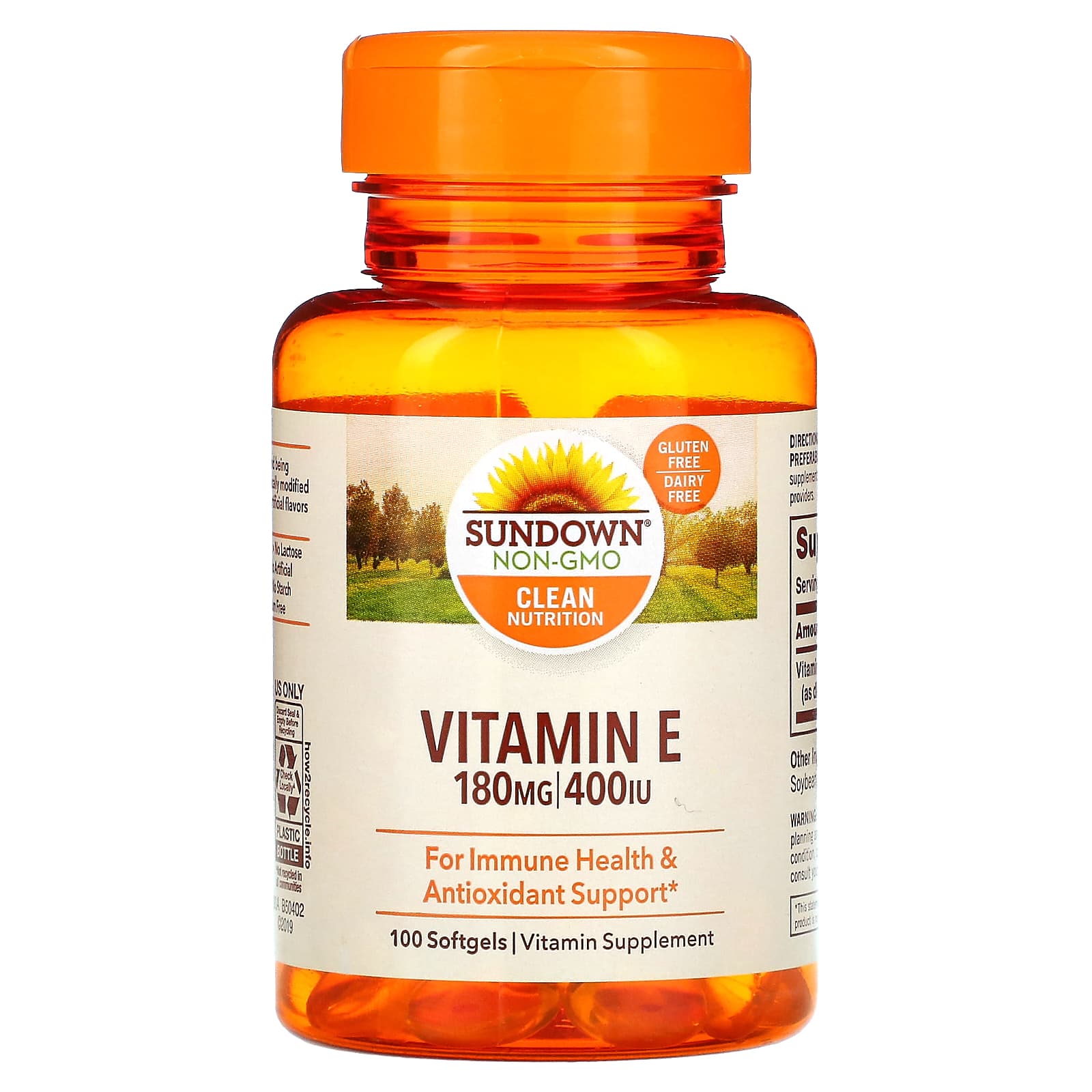 Sundown Naturals-Vitamin E-180 mg (400 IU)-100 Softgels