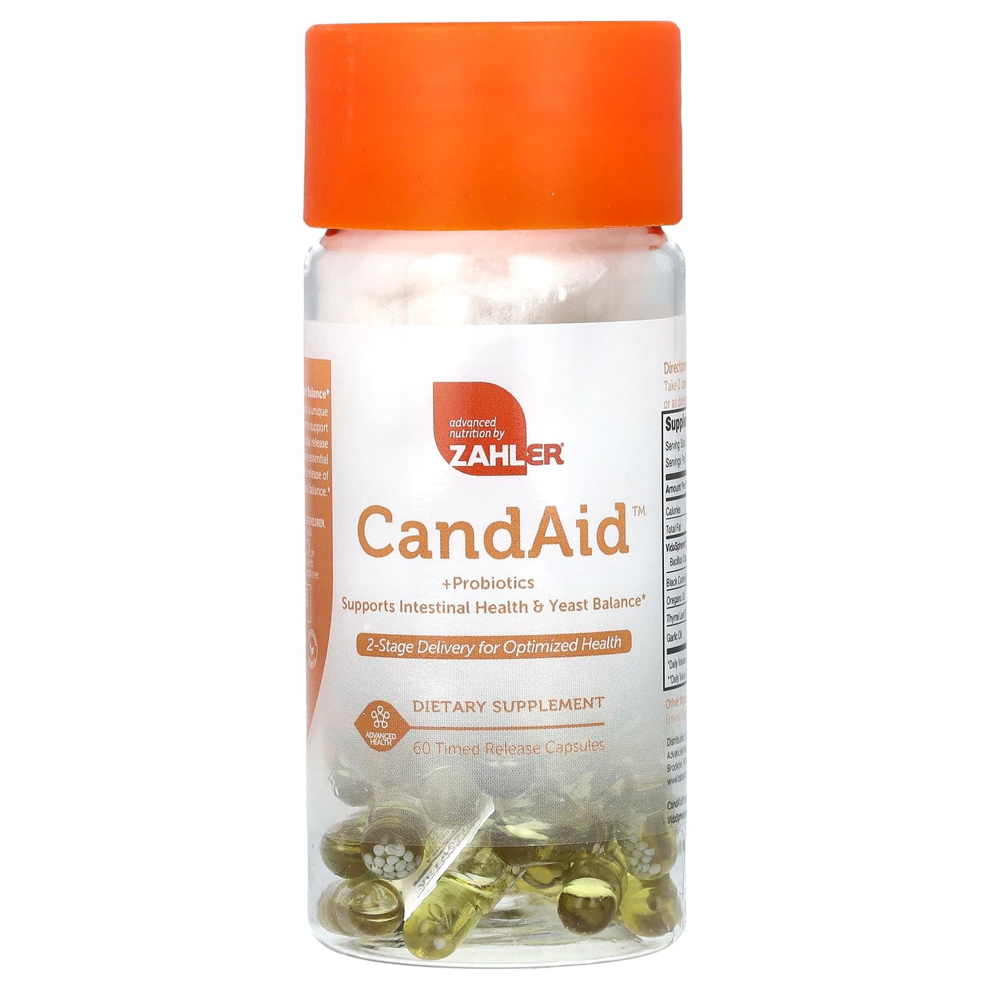 Zahler, CandAid, + Probiotics, 60 Timed Release Capsules