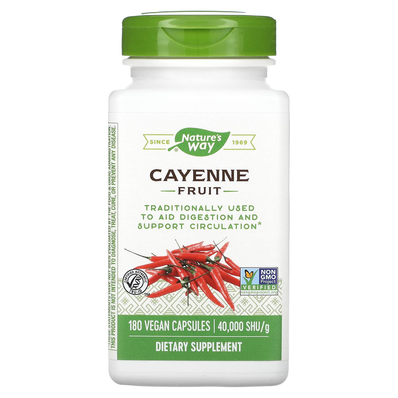 Nature's Way-Cayenne Fruit-40,000 SHU/g-180 Vegan Capsules