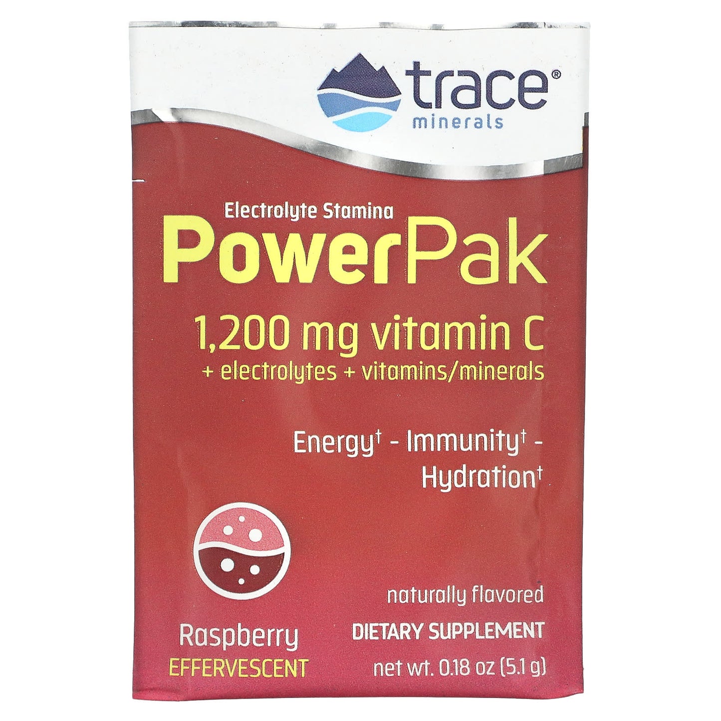 Trace Minerals ®, Electrolyte Stamina PowerPak, Raspberry, 30 Packets, 0.18 oz (5.1 g) Each