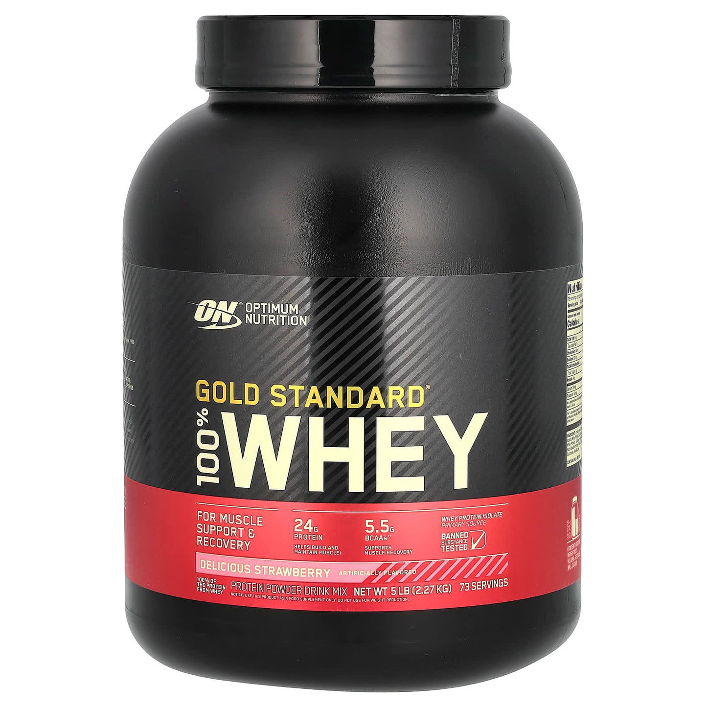 Optimum Nutrition-Gold Standard 100% Whey-Delicious Strawberry-5 lb (2.27 kg)