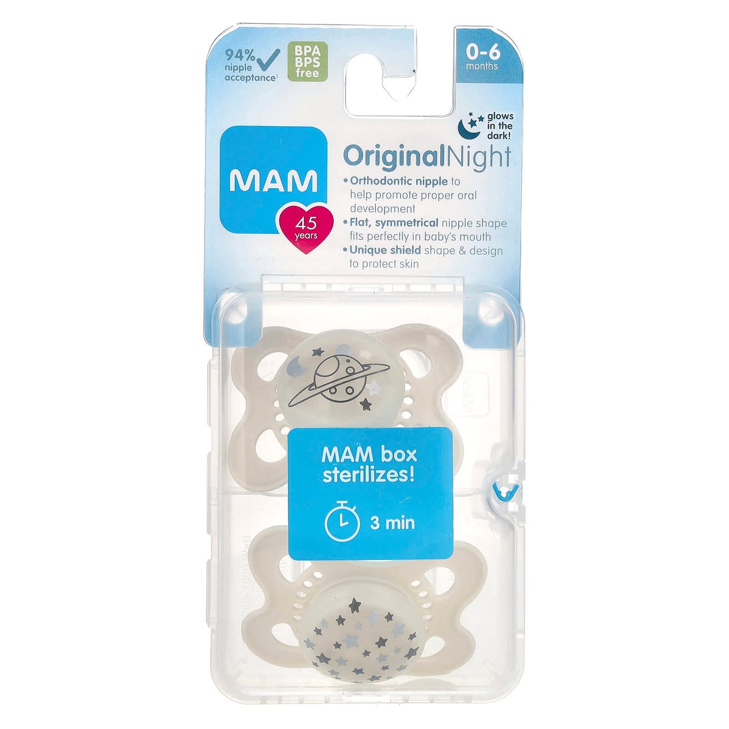 MAM-Original Night-Pacifier-0-6 Months-2 Count