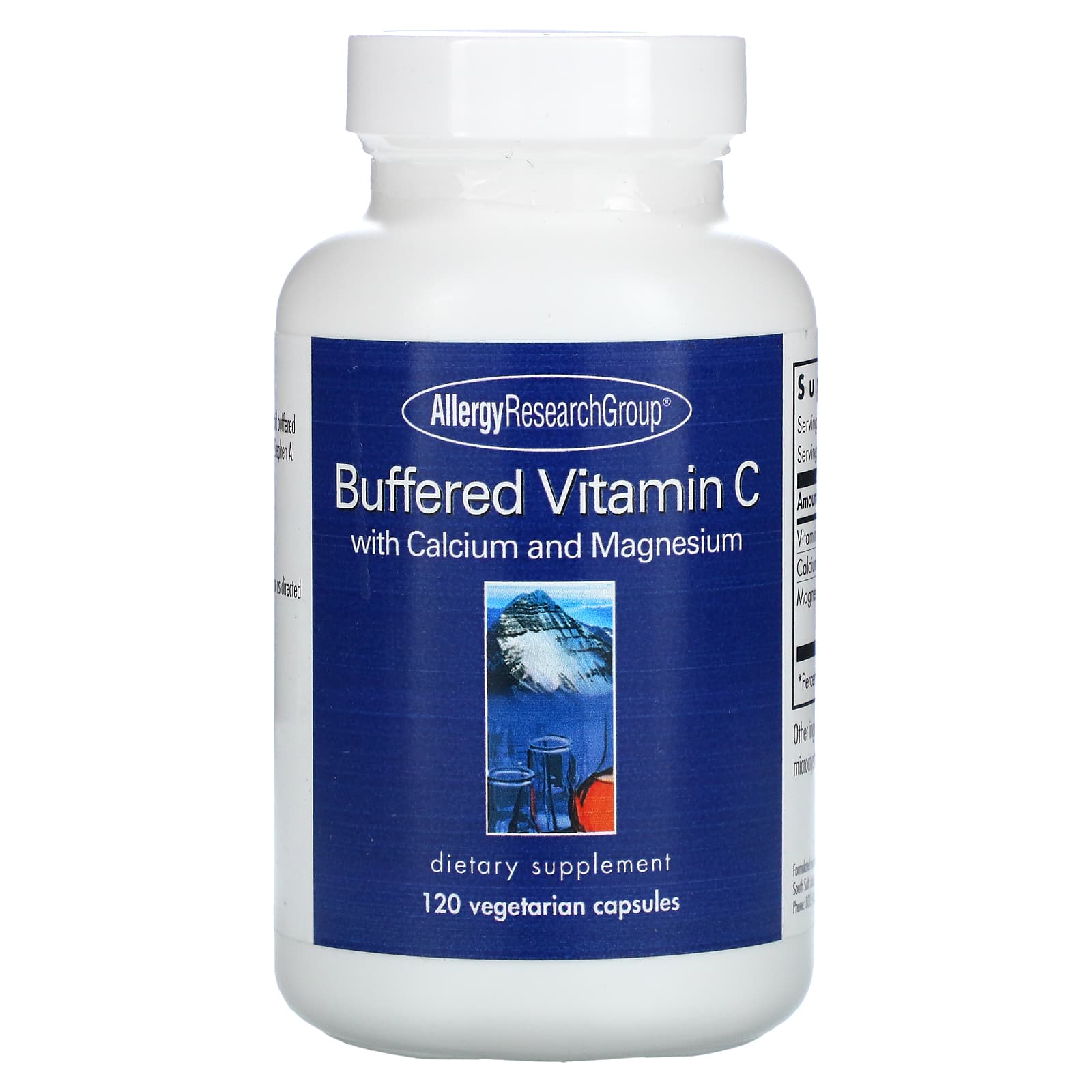 Allergy Research Group-Buffered Vitamin C with Calcium and Magnesium-120 Vegetarian Capsules