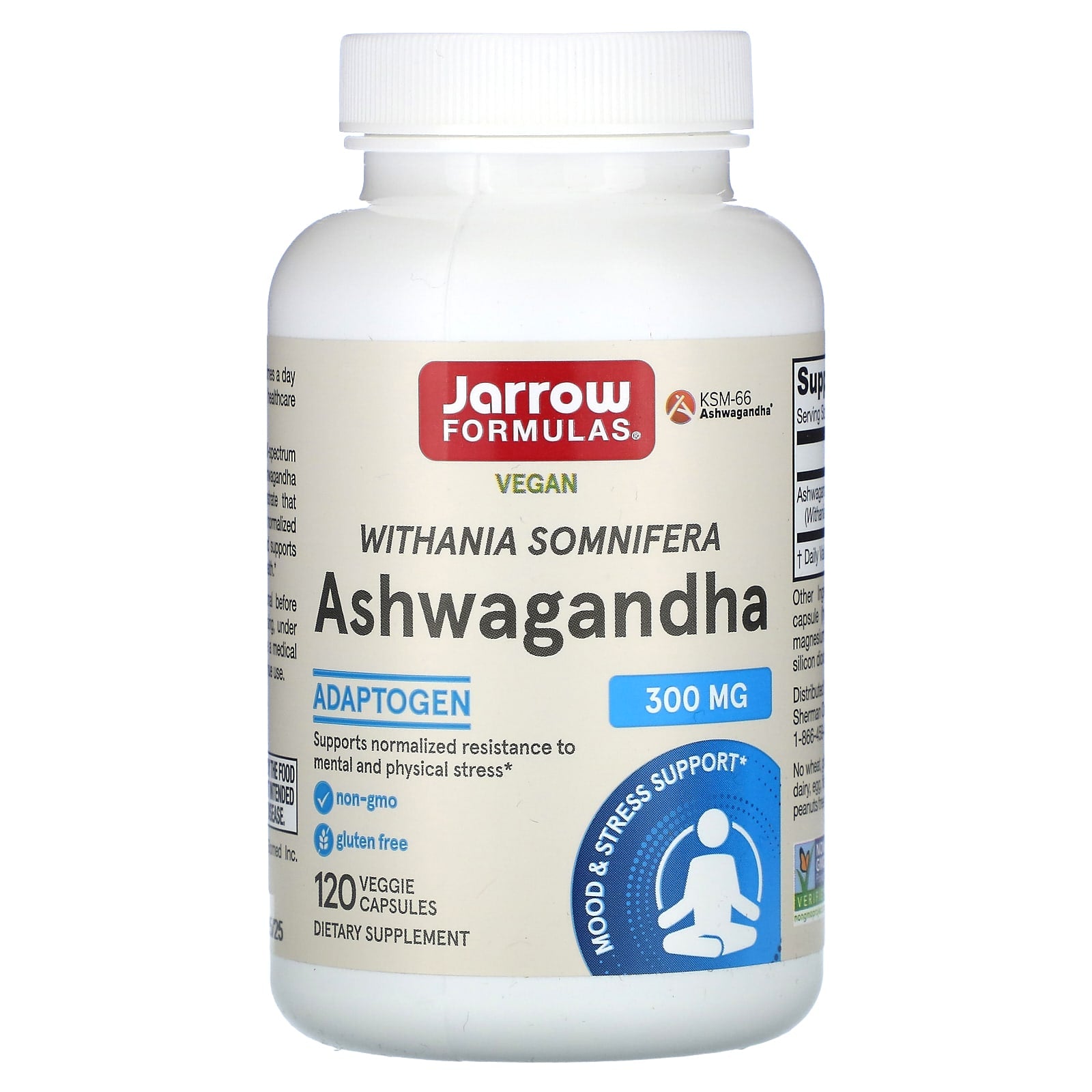 Jarrow Formulas-Ashwagandha-300 mg-120 Veggie Capsules