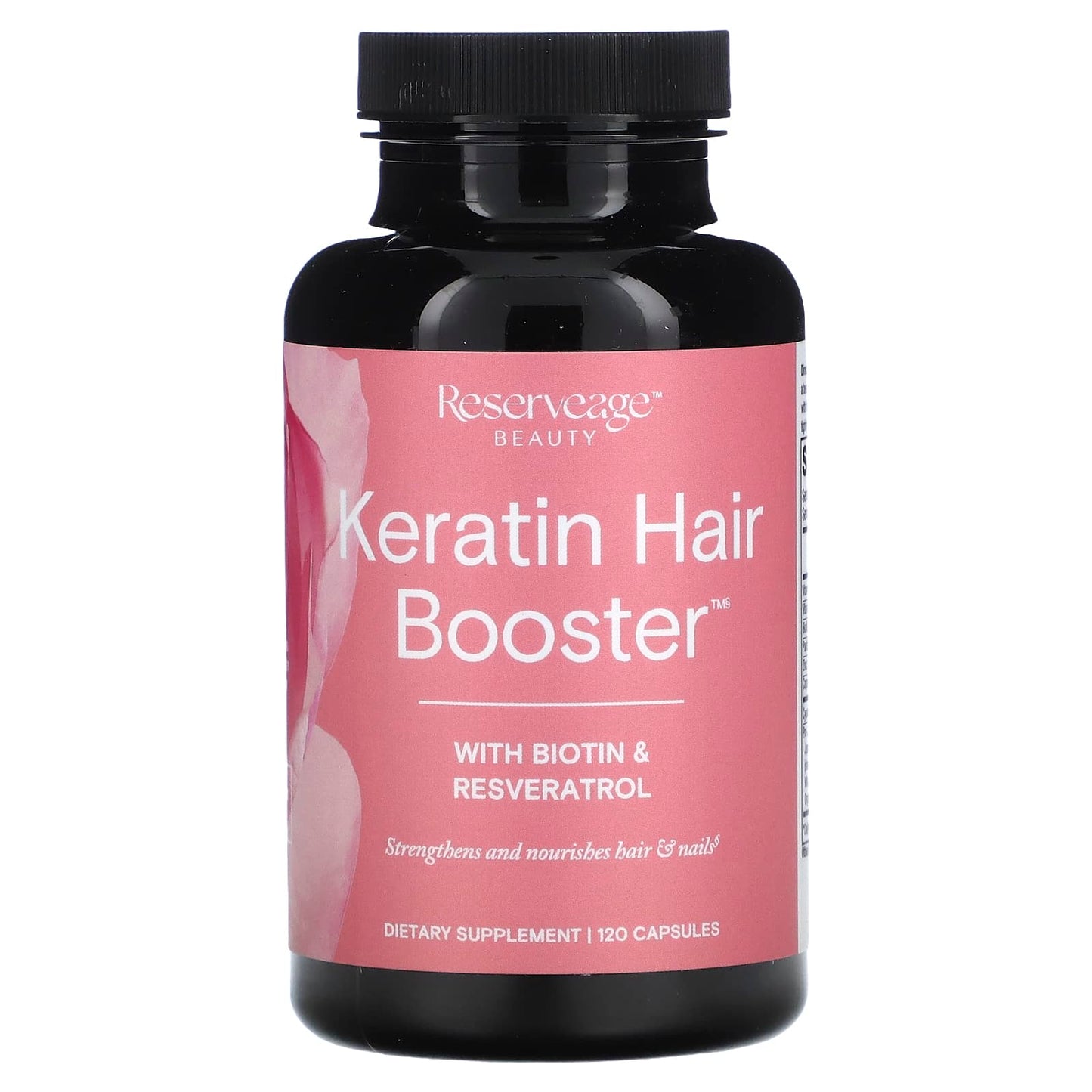 Reserveage Nutrition, Keratin Hair Booster with Biotin & Resveratrol, 120 Capsules