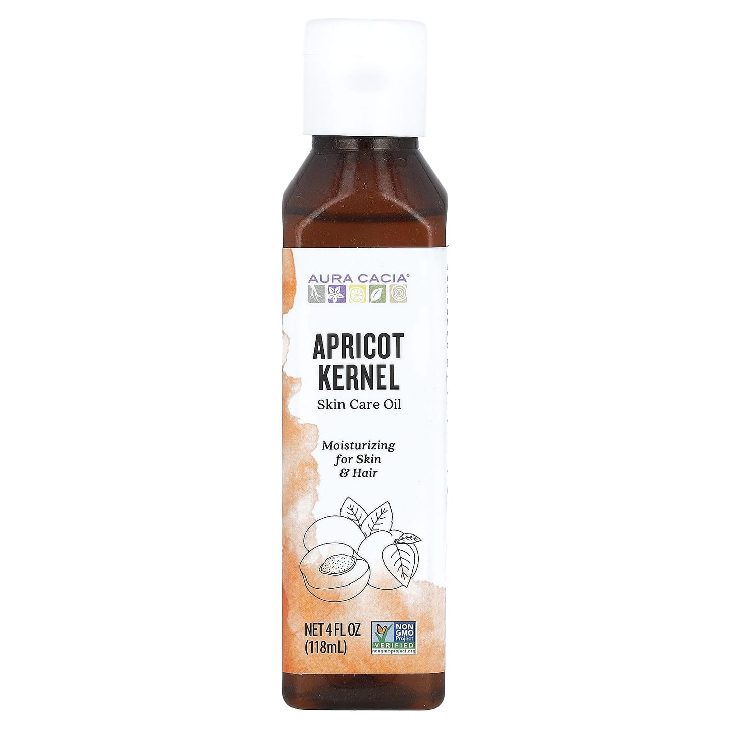 Aura Cacia-Skin Care Oil-Apricot Kernel-4 fl oz (118 ml)