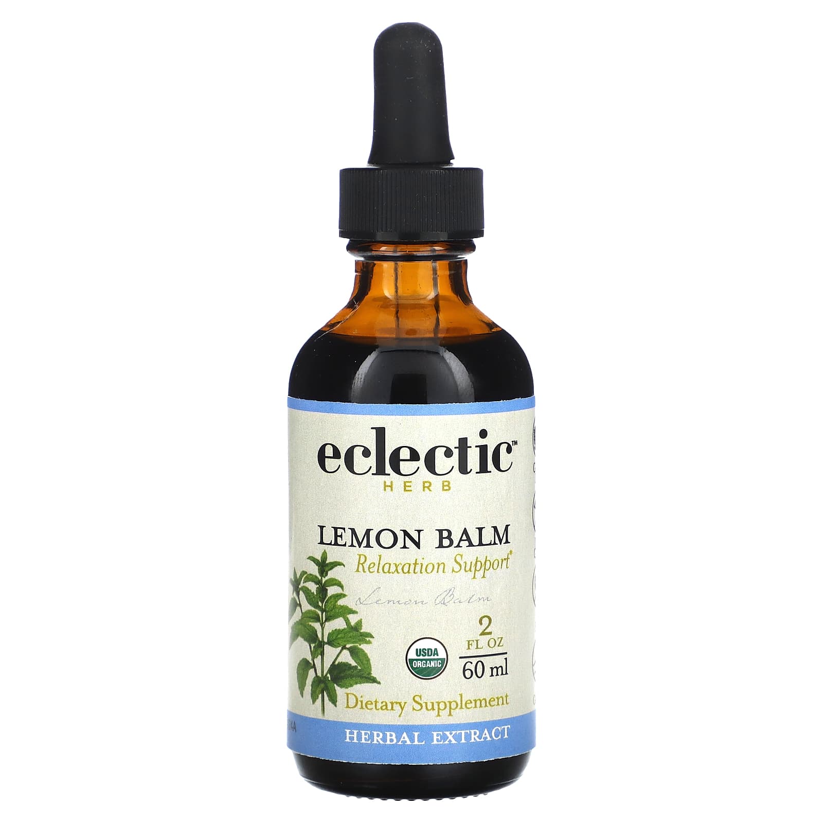 Eclectic Institute-Lemon Balm Extract-2 fl oz (60 ml)