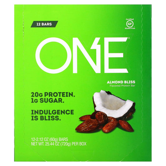 One Brands-ONE Bar-Almond Bliss-12 Bars-2.12 oz (60 g) Each