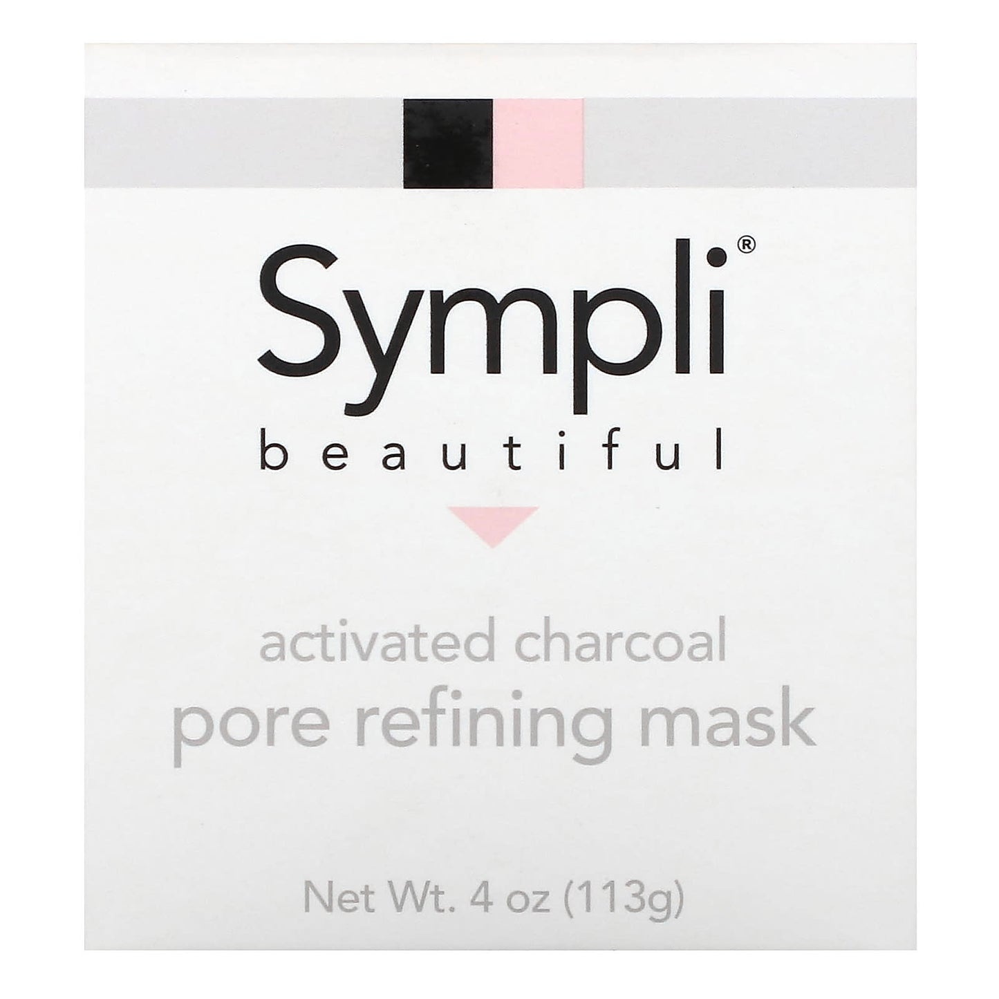 Sympli Beautiful, Activated Charcoal Pore Refining Beauty Mask, 4 oz (113 g)