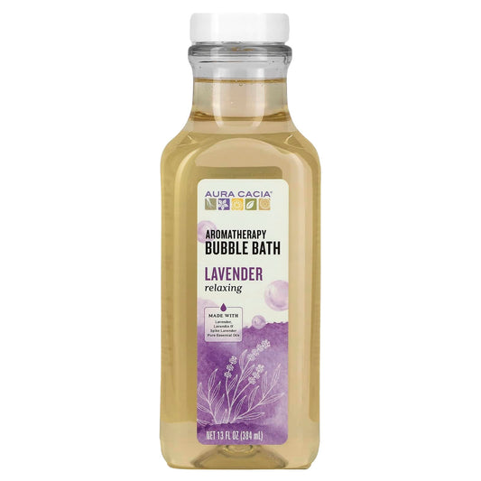 Aura Cacia-Aromatherapy Bubble Bath-Relaxing Lavender-13 fl oz (384 ml)