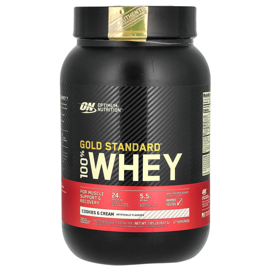 Optimum Nutrition-Gold Standard 100% Whey-Cookies & Cream-1.85 lb (837 g)