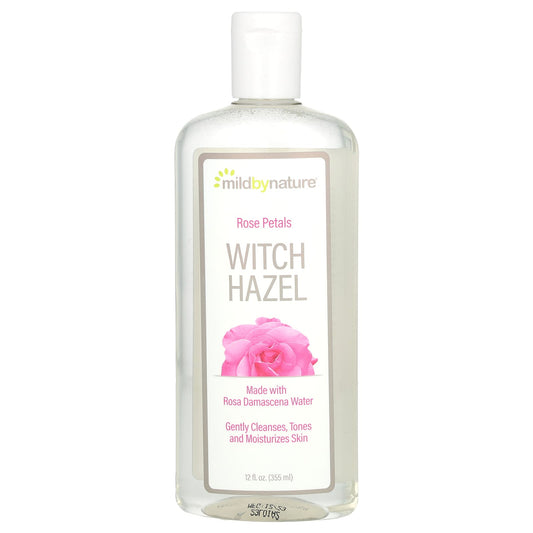 Mild By Nature-Witch Hazel-Rose Petals-Alcohol-Free-12 fl oz (355 ml)