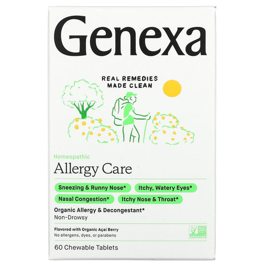 Genexa-Allergy Care-Organic Allergy & Decongestant-Organic Acai Berry -60 Chewable Tablets