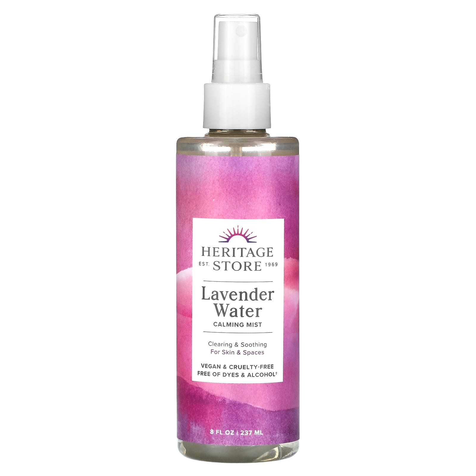 Heritage Store-Lavender Water-Calming Mist-8 fl oz (237 ml)