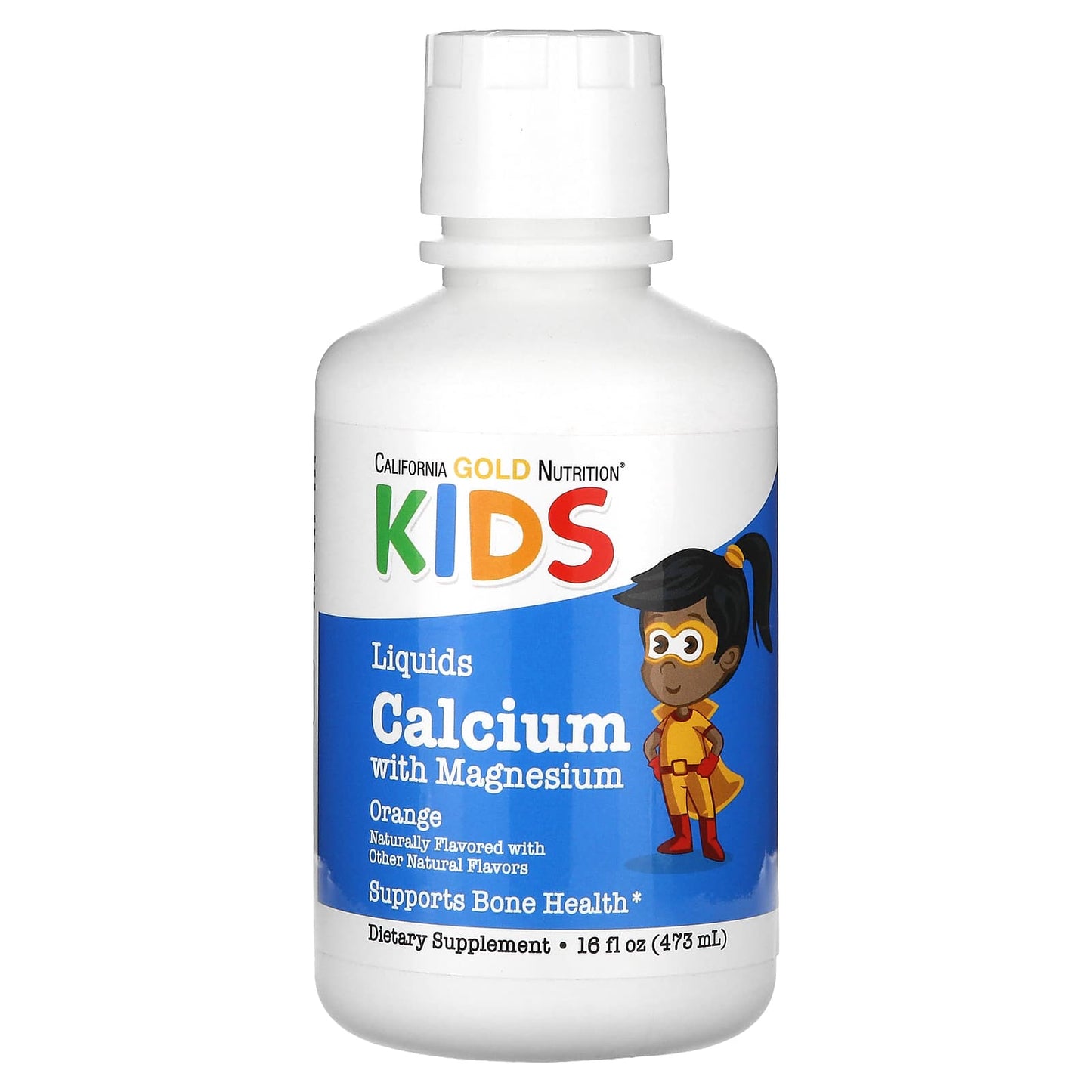 California Gold Nutrition-Children's Liquid Calcium with Magnesium-16 fl oz (473 ml)