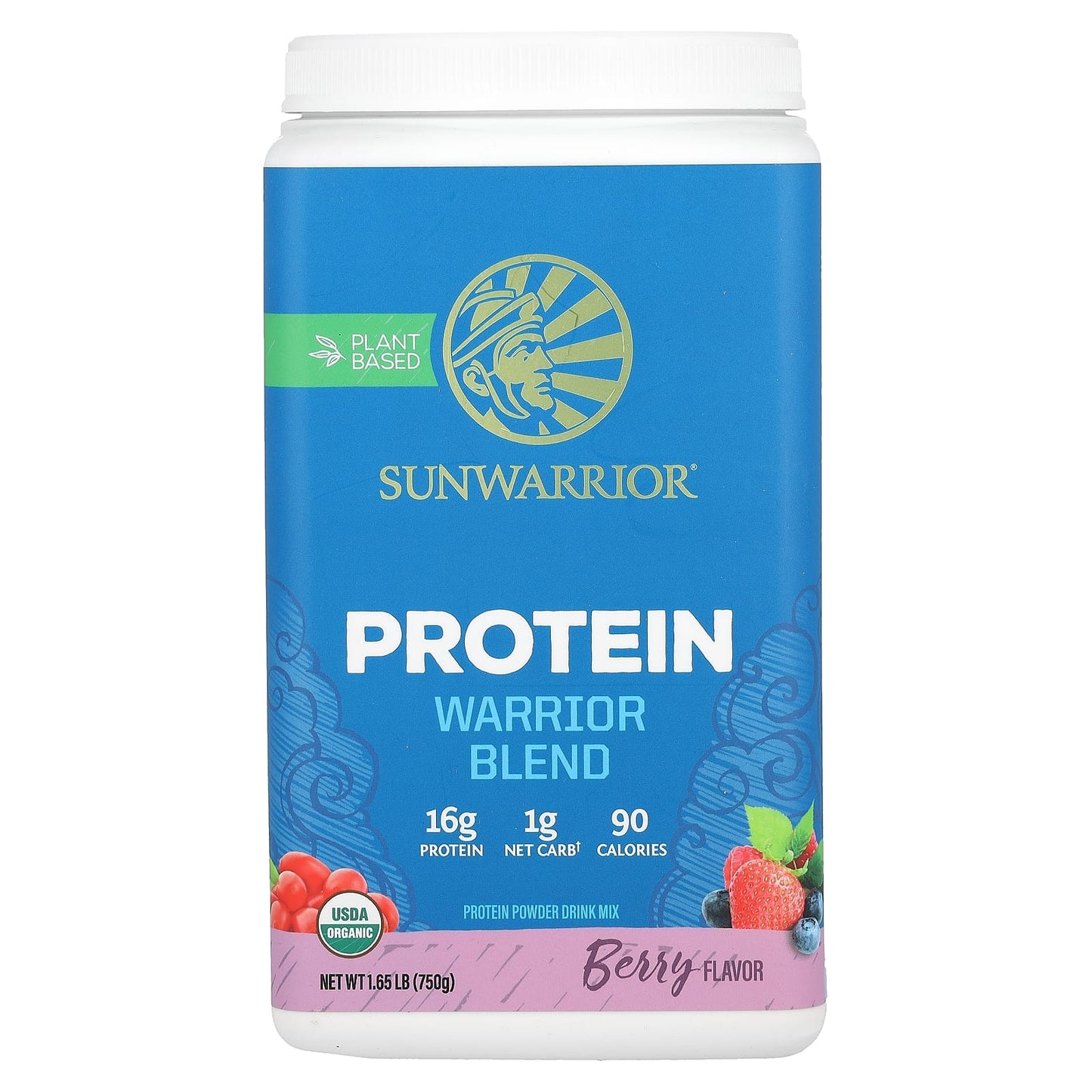 Sunwarrior-Warrior Blend Protein-Berry-1.65 lb (750 g)