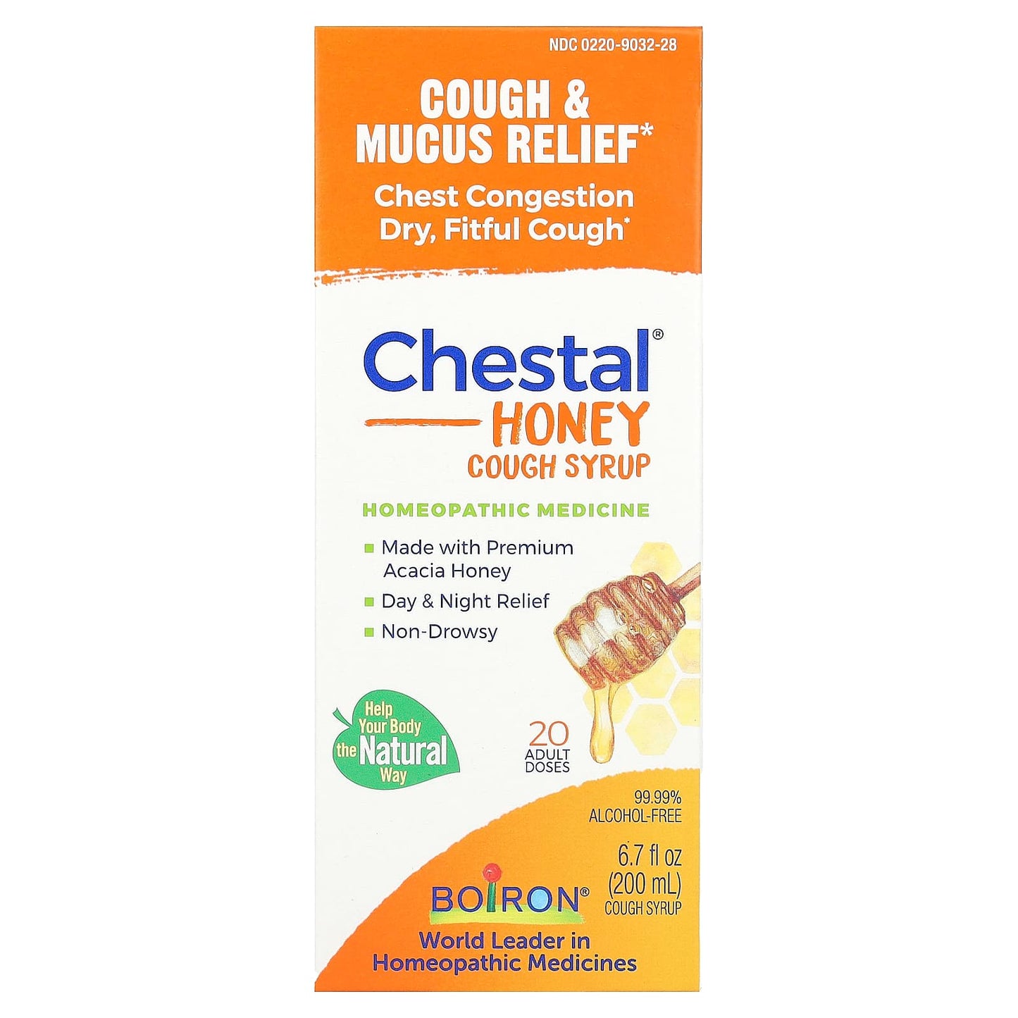 Boiron-Chestal Honey-Cough Syrup -6.7 fl oz (200 ml)