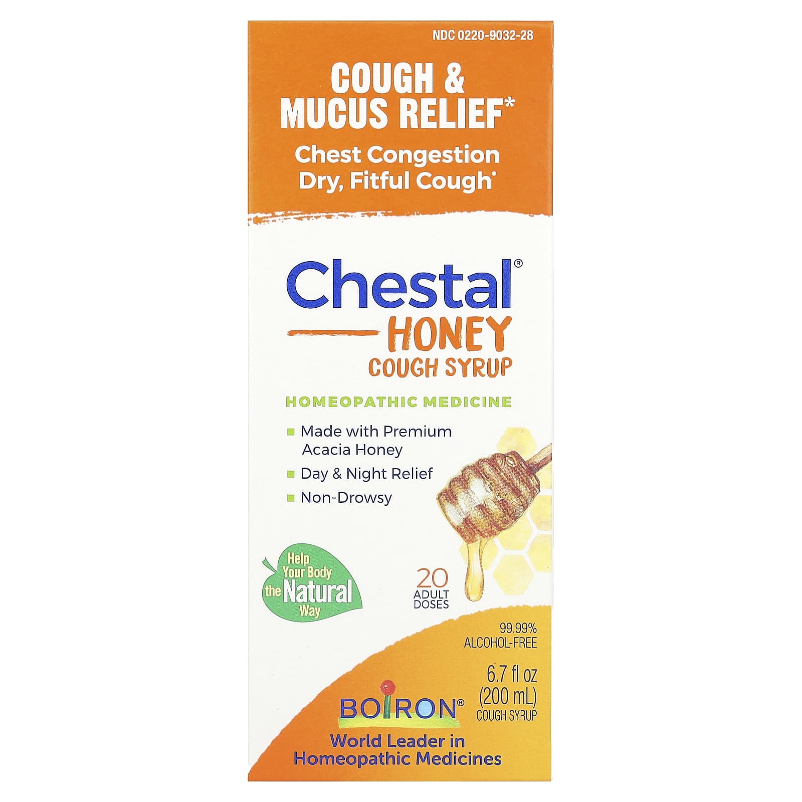 Boiron-Chestal Honey-Cough Syrup -6.7 fl oz (200 ml)